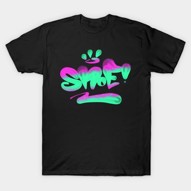 Snoe Tag Graffiti NY Fat Cap with Flares T-Shirt by Snoe